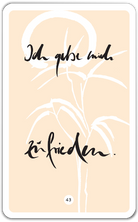 Ich gebe mich zufrieden.