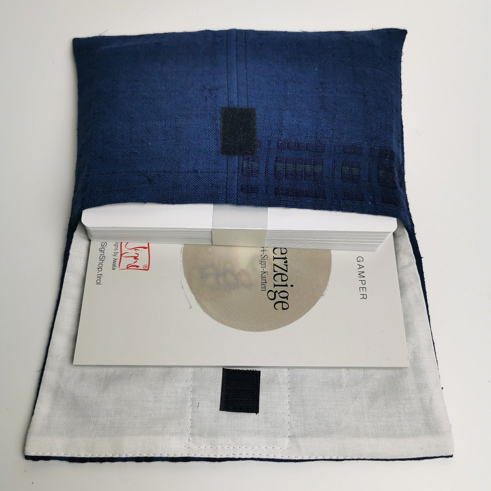 "Fingerzeige" SignKarten-Set "Dunkelblau" - Bauernleinen