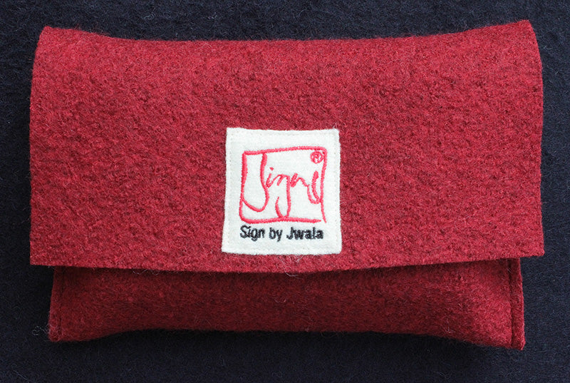 SignKarten-Tasche "Weinrot"