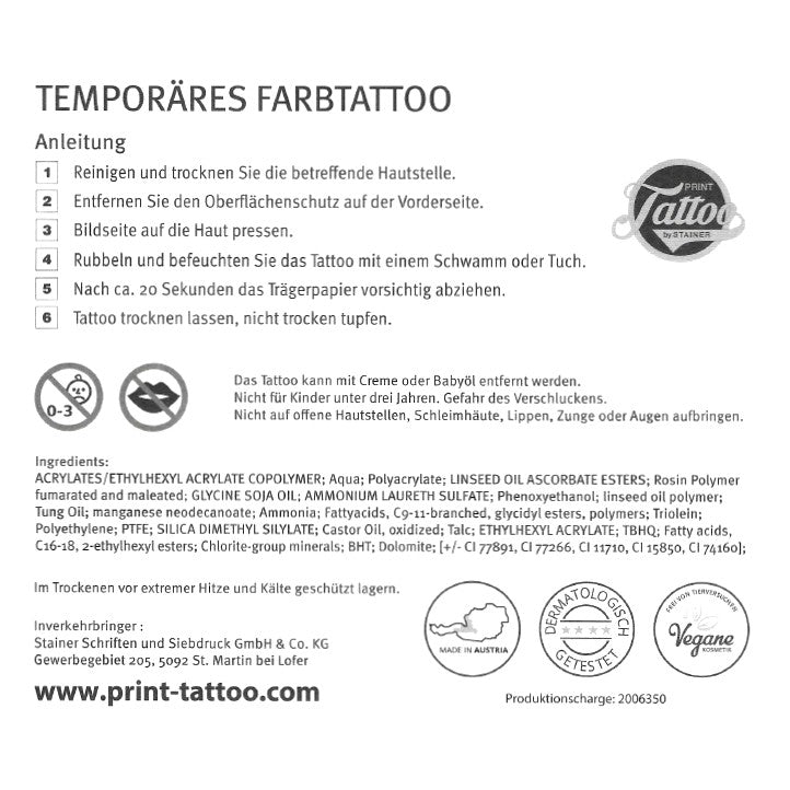 Hauttattoos GOLD Signs by Jwala®