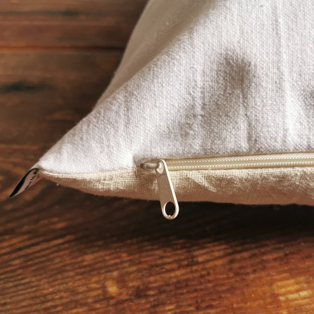 Kissenhülle Bauernleinen "Hier und Jetzt"