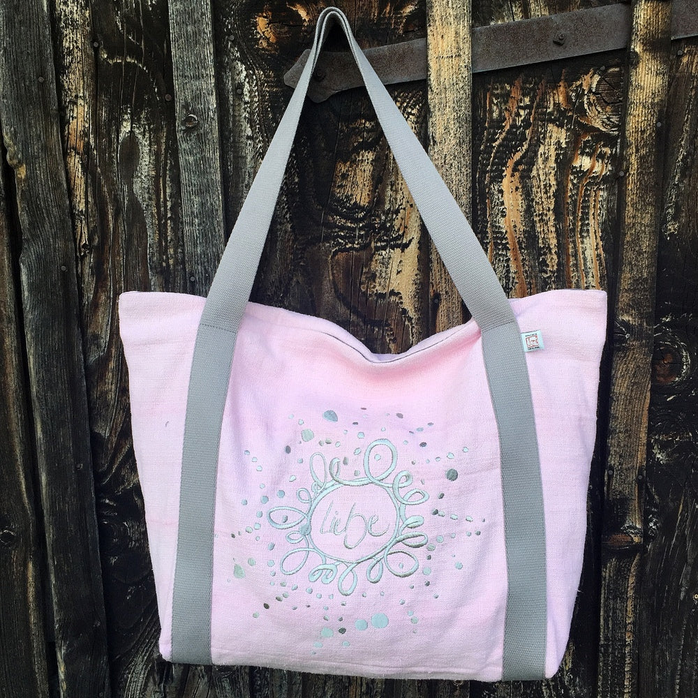 Shopper "Liebe Ornament" Rosa