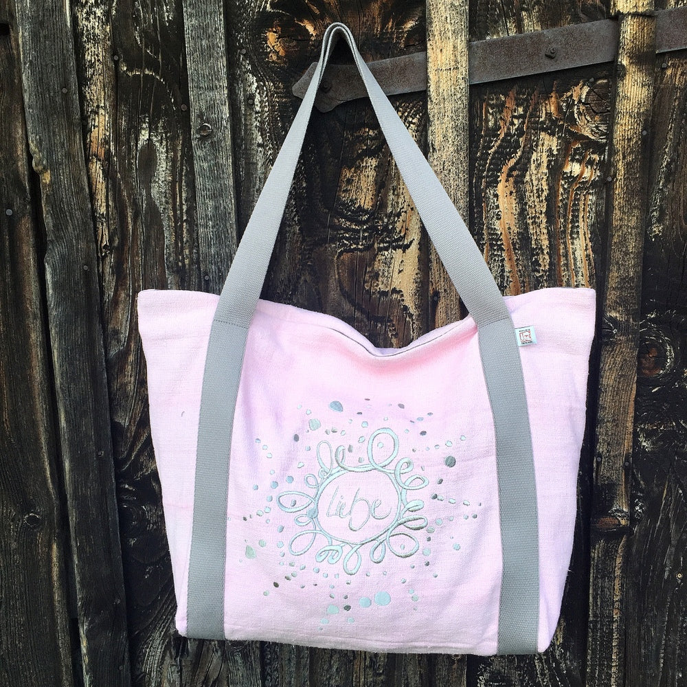 Shopper "Liebe Ornament" Rosa