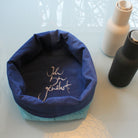 Brotkörbchen "Ich bin genährt" Türkis/Blau