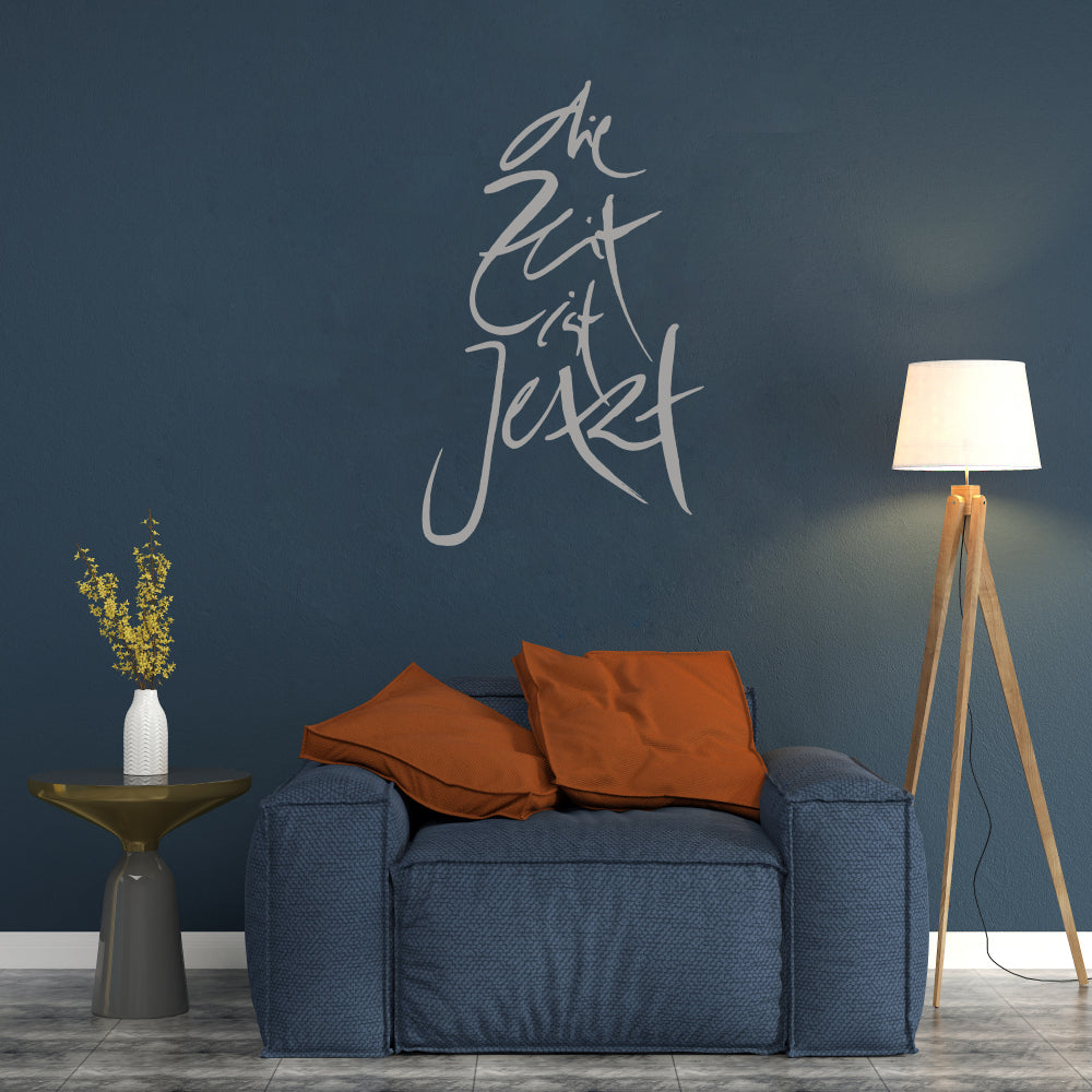 Wandtattoo "die Zeit ist Jetzt" - Silber