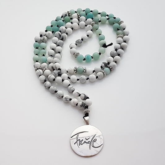 Freude-Mala (Howlith+Amazonit)