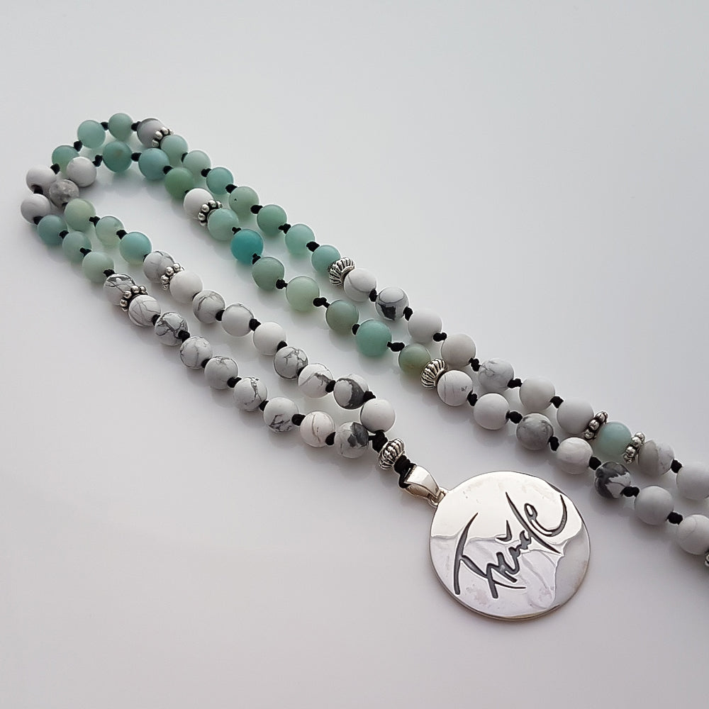 Freude-Mala (Howlith+Amazonit)