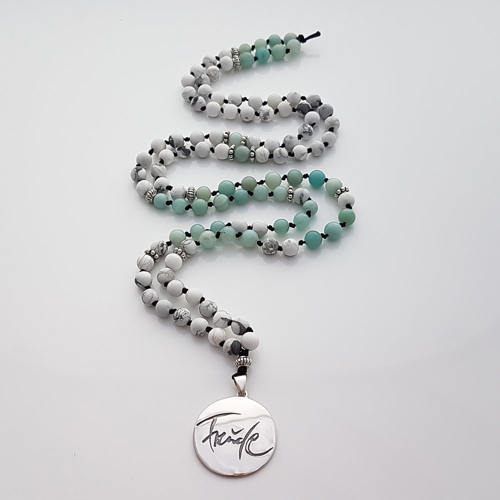 Freude-Mala (Howlith+Amazonit)