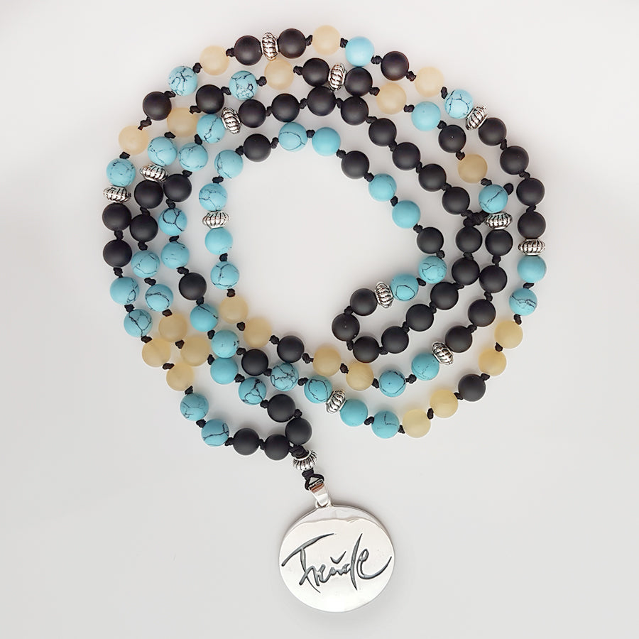 Freude-Mala (Schwarzer Onyx/Türkis/Jade)