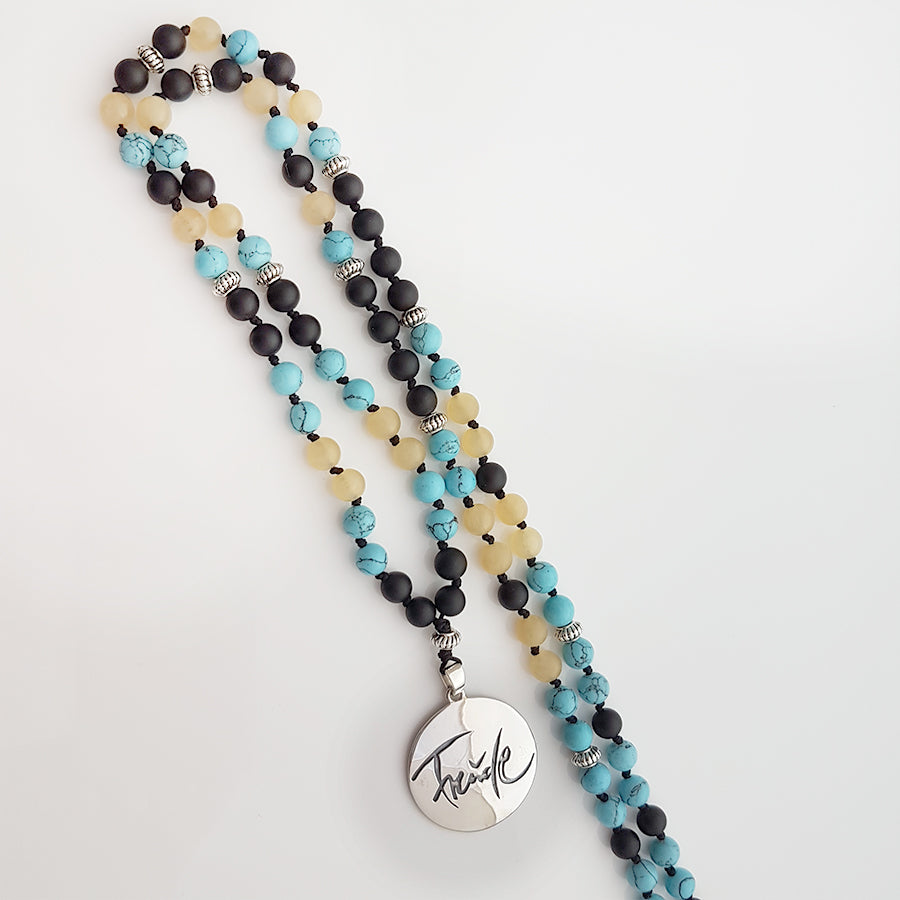 Freude-Mala (Schwarzer Onyx/Türkis/Jade)
