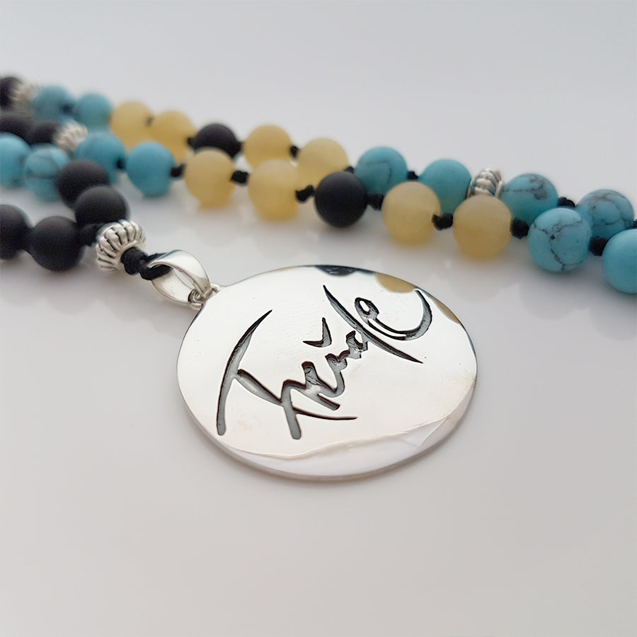 Freude-Mala (Schwarzer Onyx/Türkis/Jade)