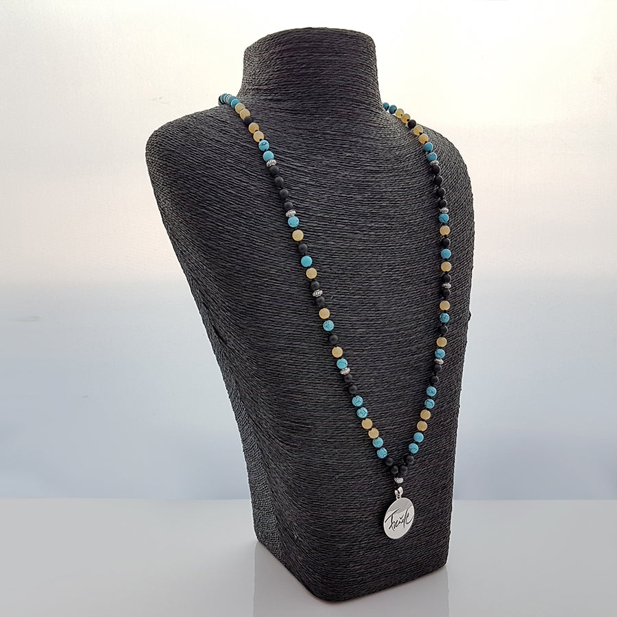 Freude-Mala (Schwarzer Onyx/Türkis/Jade)