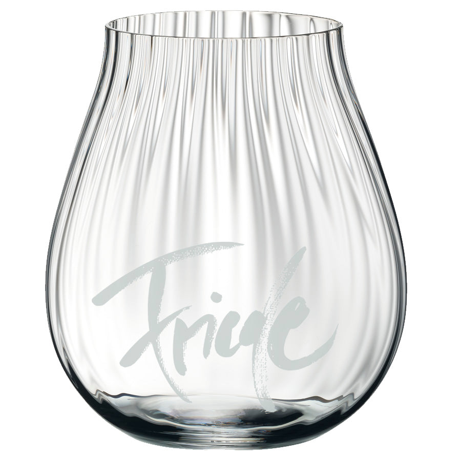 2 Sign-O-Gläser mit Rillen, "Stille + Friede"