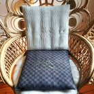 Bauernleinen-Flachkissen "Ich bin"