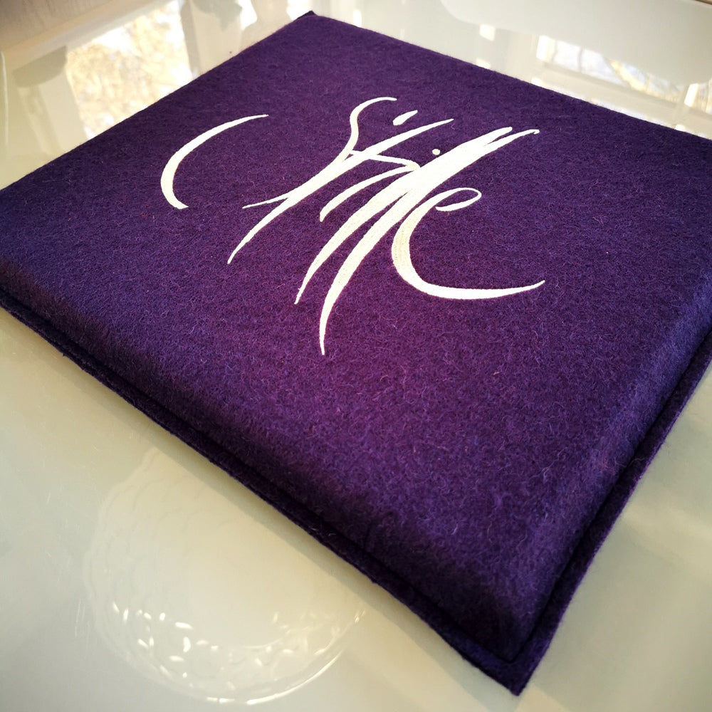 Flachkissen "Stille" (Wollwalk/Lurex)