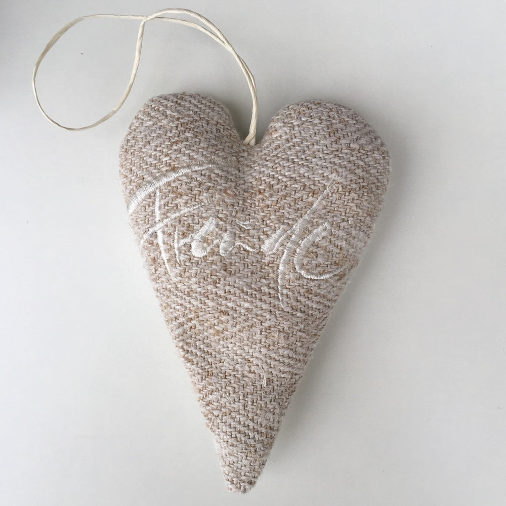 Bauernleinen-Herz "Freude"