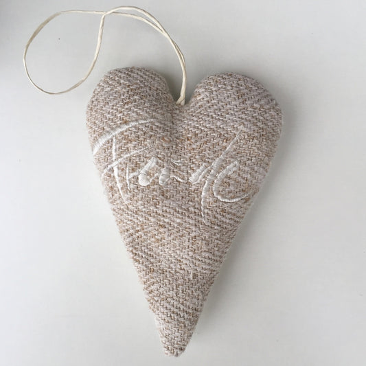 Bauernleinen-Herz "Freude"