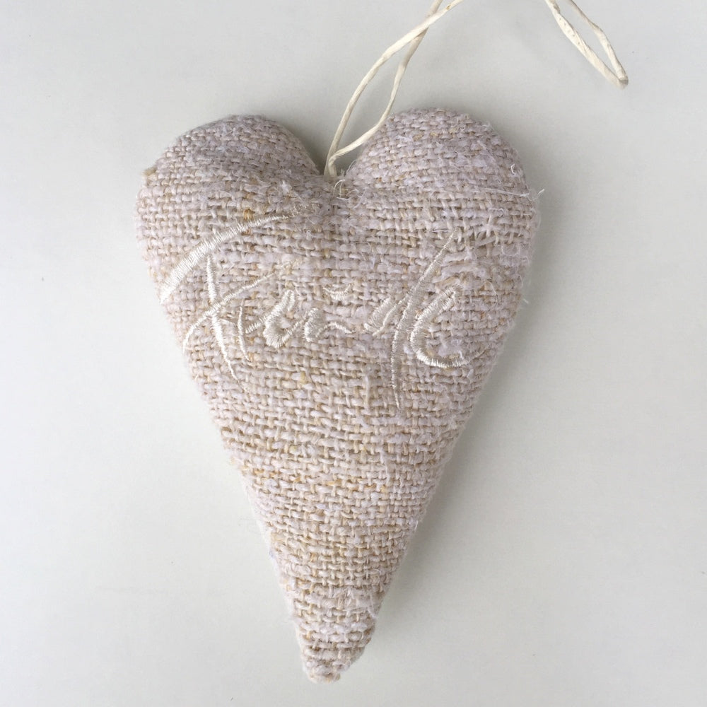 Bauernleinen-Herz "Freude"