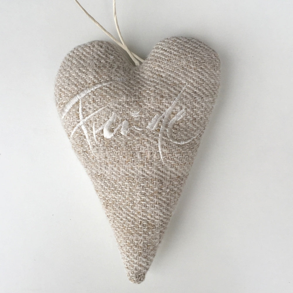 Bauernleinen-Herz "Freude"