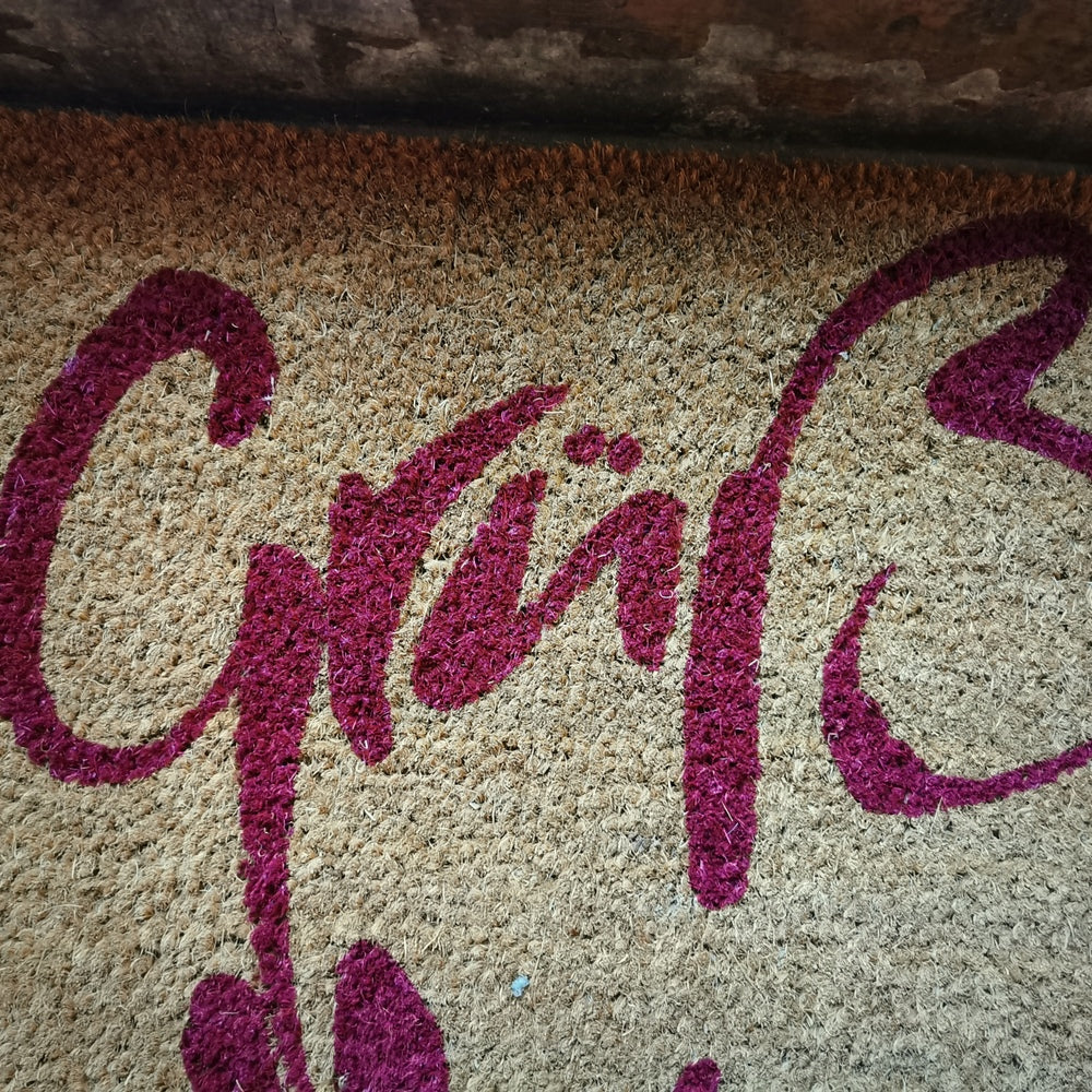 Fußmatte "Grüß Göttin" Rot