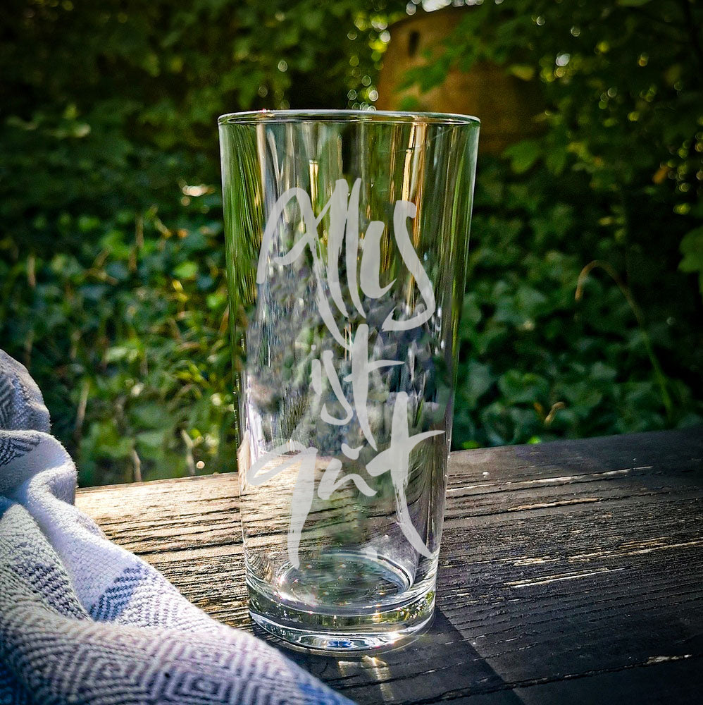 WasserGlas Medium "Alles ist gut"