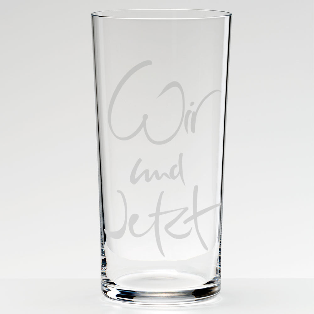 WasserGlas Medium "Wir und Jetzt"