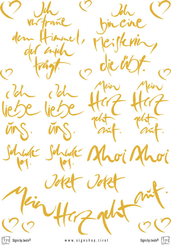 Hauttattoos GOLD Signs by Jwala®