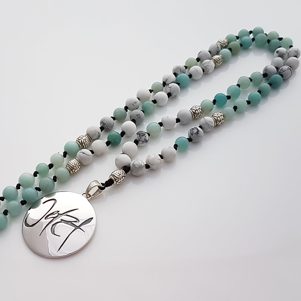 Jetzt-Mala (Howlith+Amazonit)