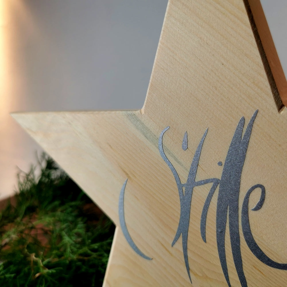 "Stille Freude" Zirbenholz-Stern