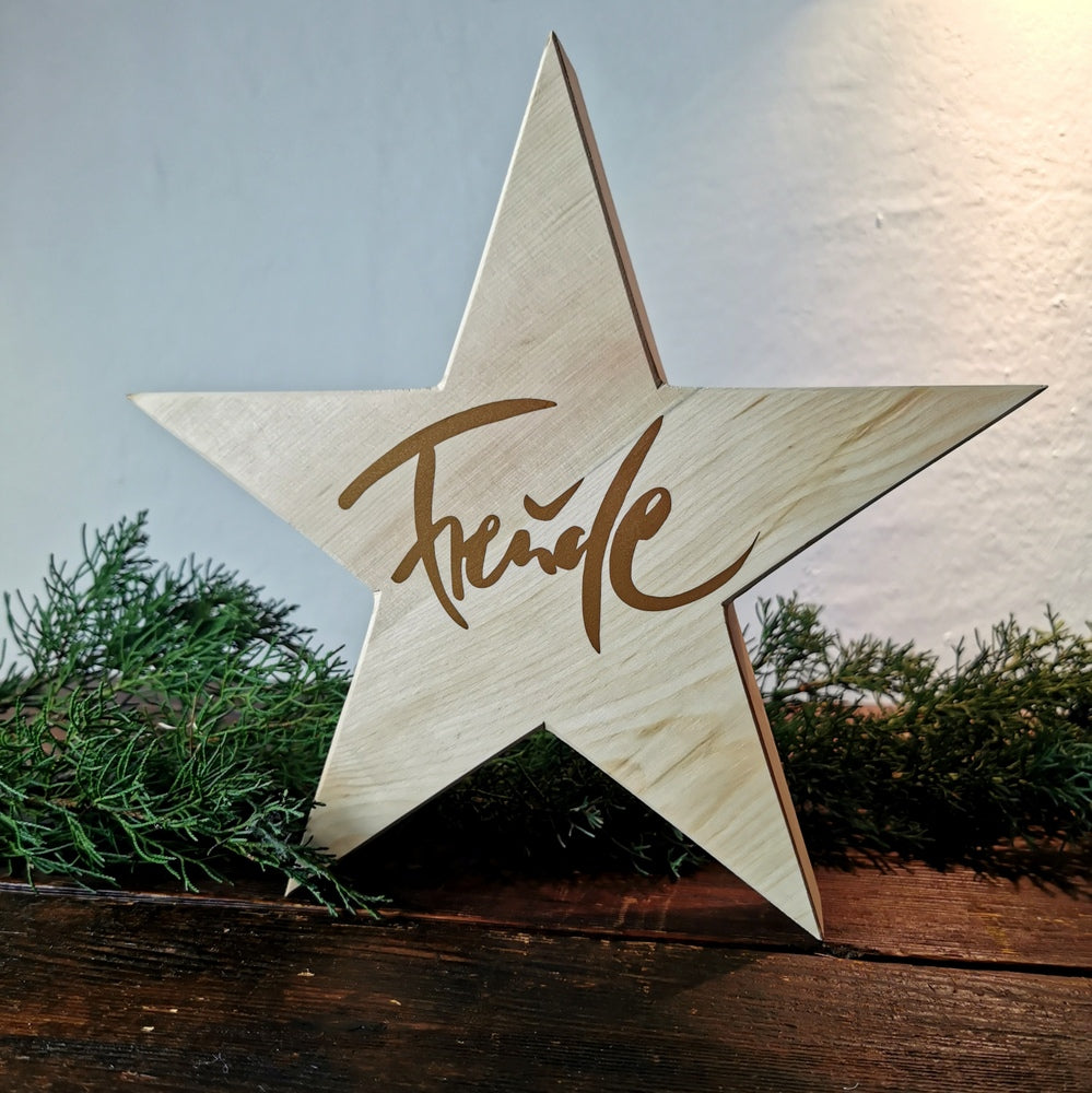 "Stille Freude" Zirbenholz-Stern