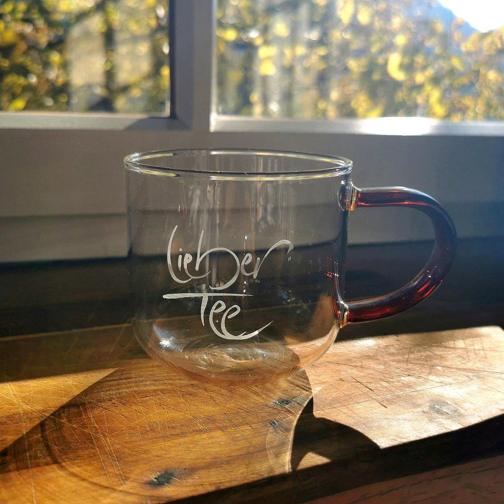 Teetasse "Lieber Tee" - mundgeblasen