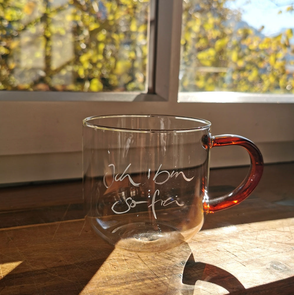 Teetasse "Ich bin so frei" - mundgeblasen