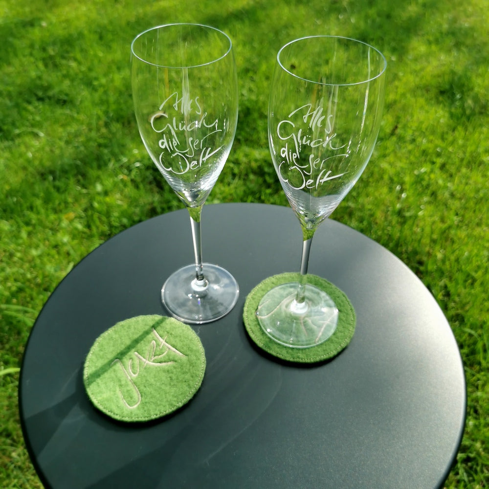 Champagnergläser-Duo "Alles Glück dieser Welt"