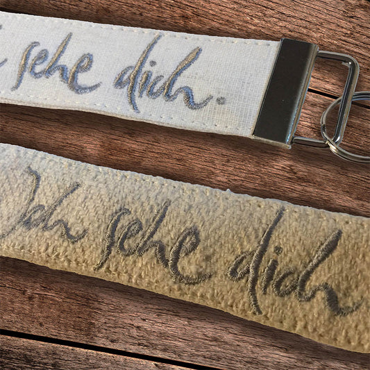 Schlüsselanhänger "Ich sehe dich" Bauernleinen