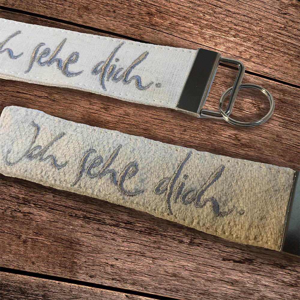 Schlüsselanhänger "Ich sehe dich" Bauernleinen