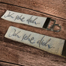 Schlüsselanhänger "Ich sehe dich" Bauernleinen