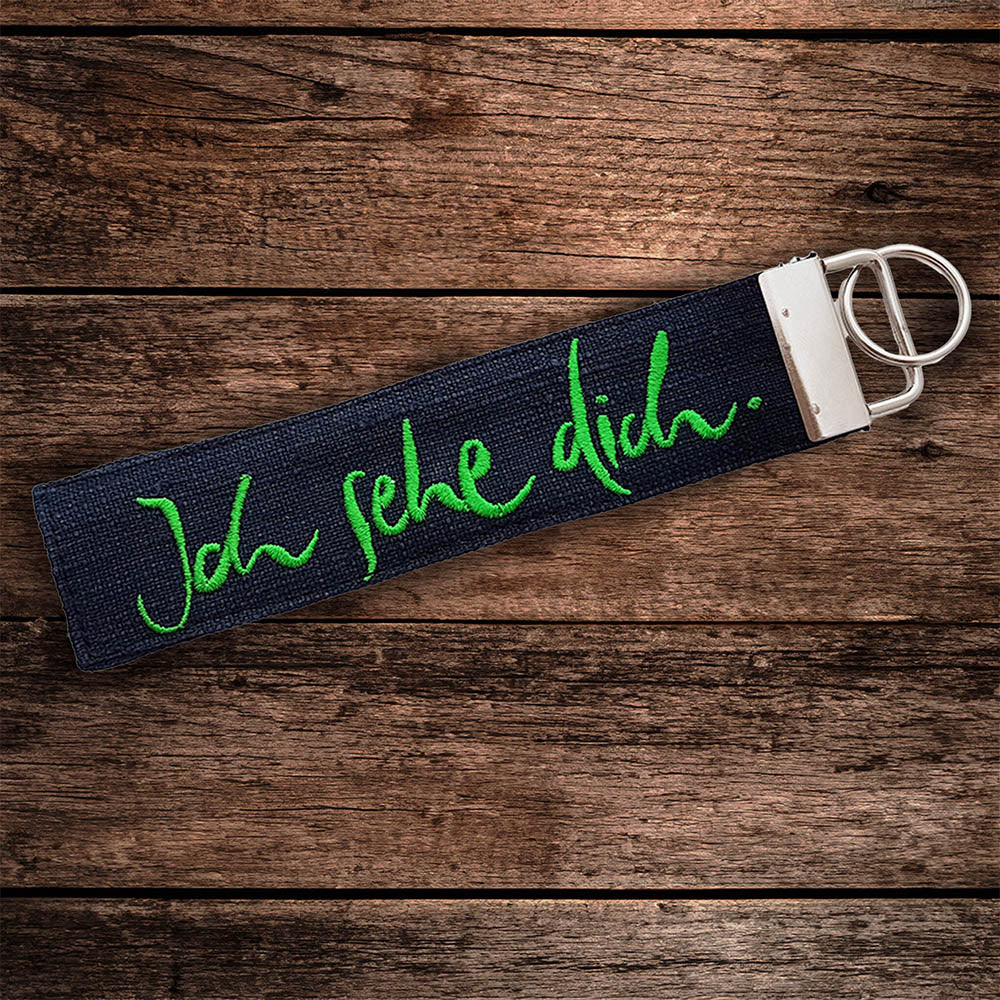 Schlüsselanhänger "Ich sehe dich" Bauernleinen