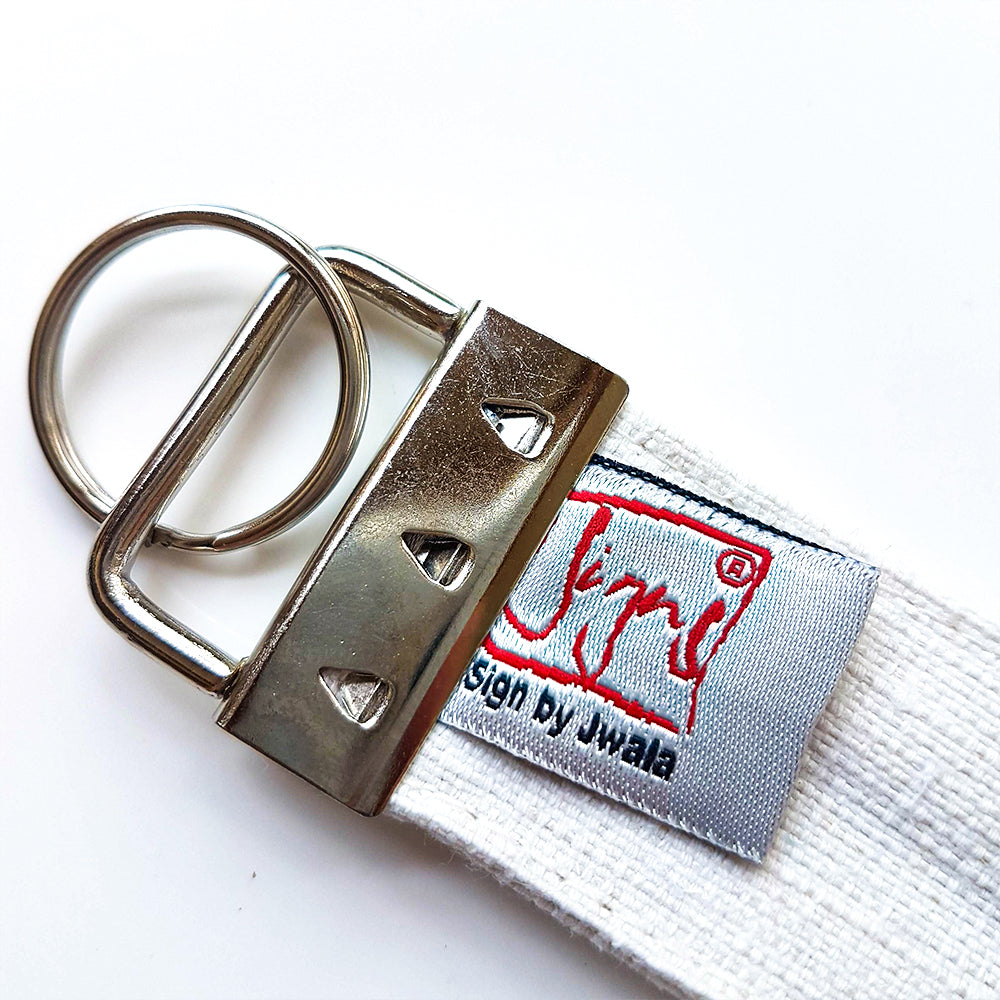 Schlüsselanhänger "Es geht mir richtig gut" Bauernleinen