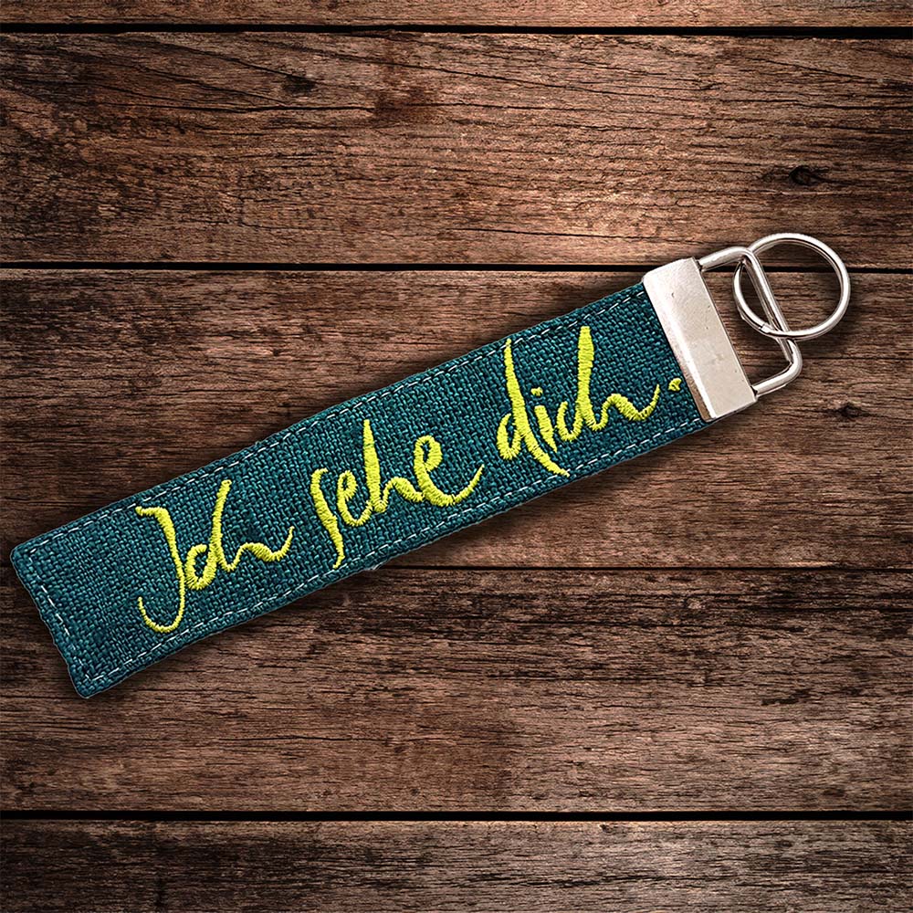 Schlüsselanhänger "Ich sehe dich" Bauernleinen