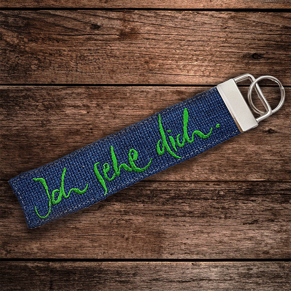 Schlüsselanhänger "Ich sehe dich" Bauernleinen