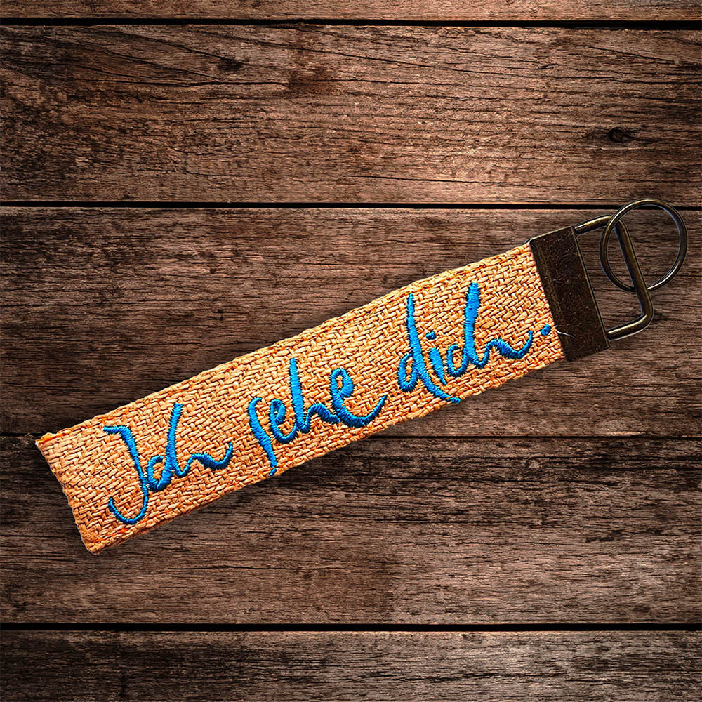 Schlüsselanhänger "Ich sehe dich" Bauernleinen