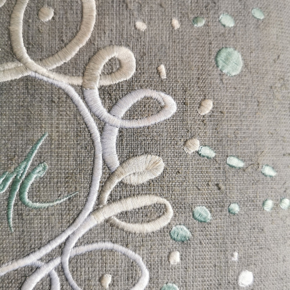 Kissenhülle Bauernleinen "Freude/Ornament"