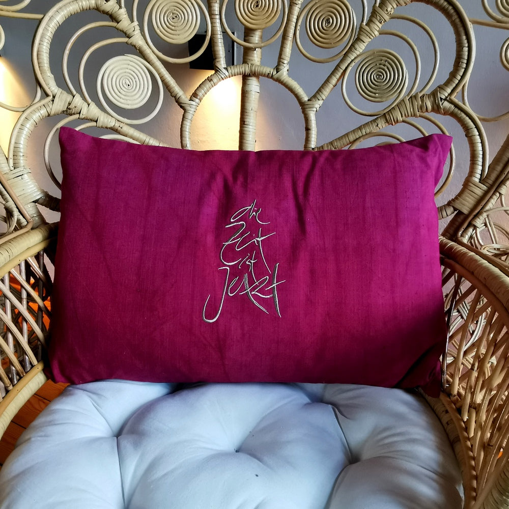 Kissenhülle Bauernleinen "die Zeit ist Jetzt"