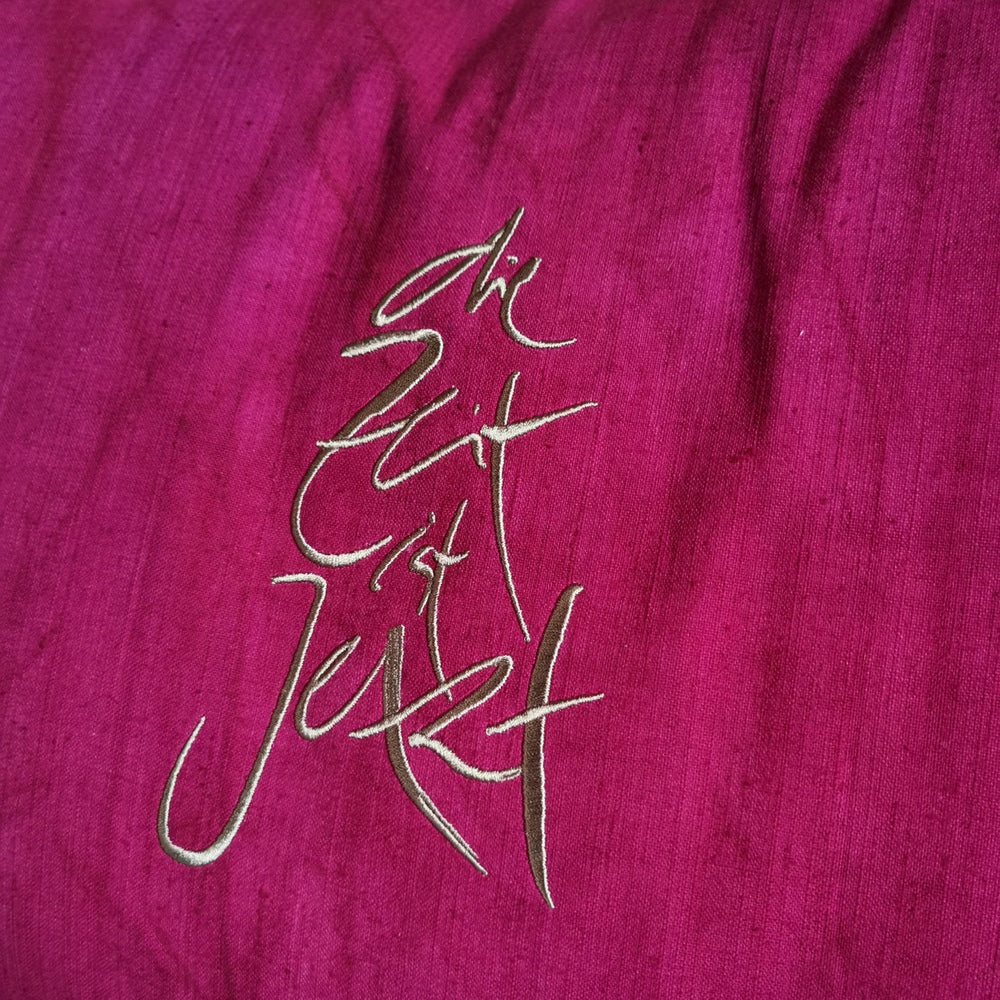 Kissenhülle Bauernleinen "die Zeit ist Jetzt"