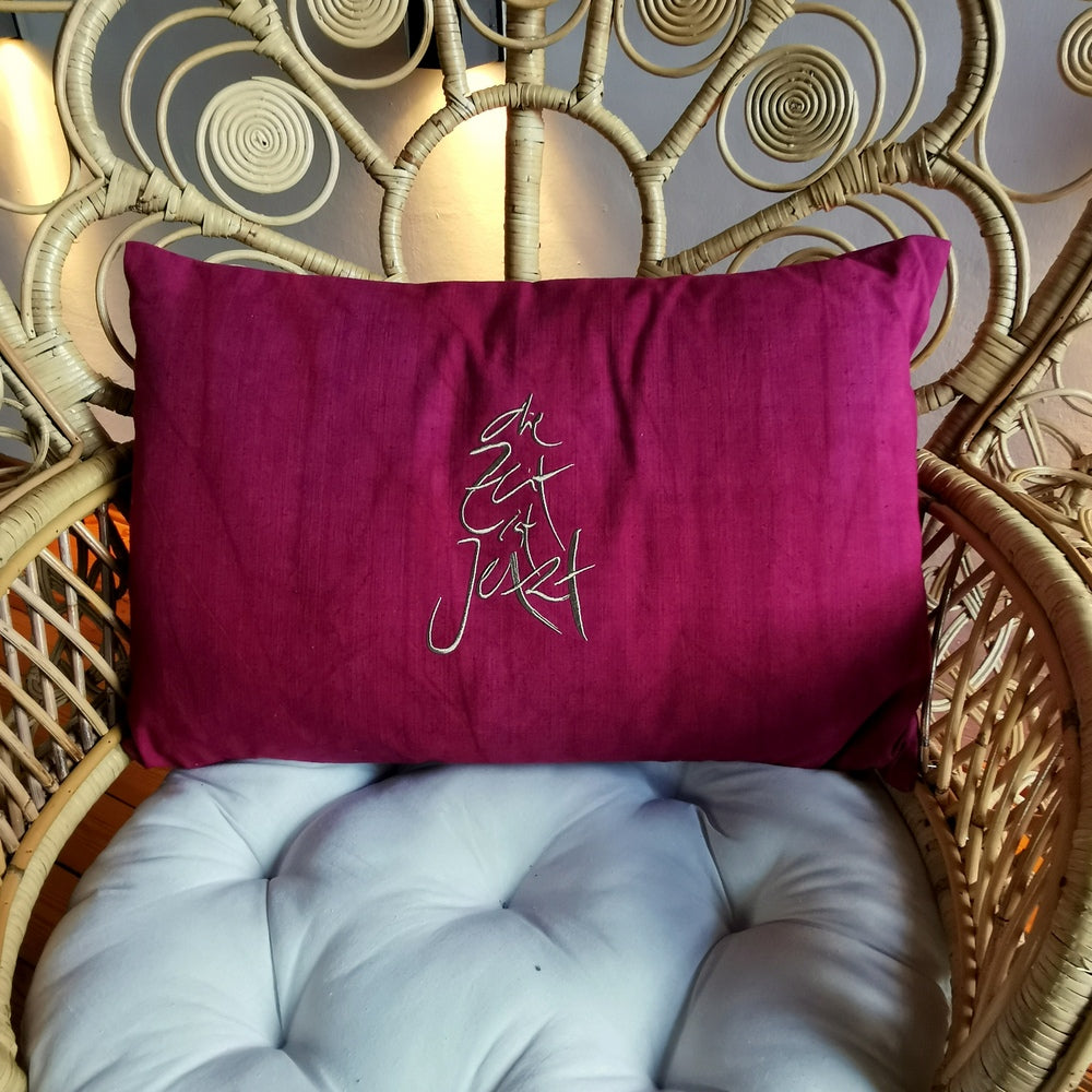 Kissenhülle Bauernleinen "die Zeit ist Jetzt"