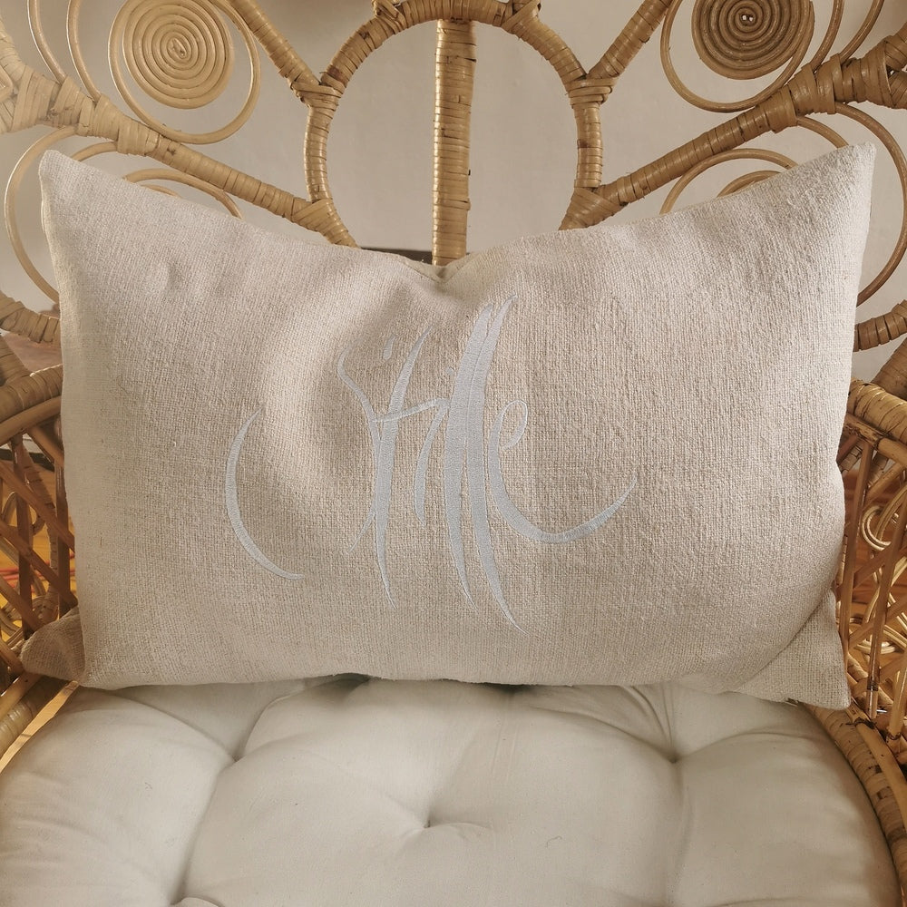 Kissenhülle Bauernleinen "Stille"