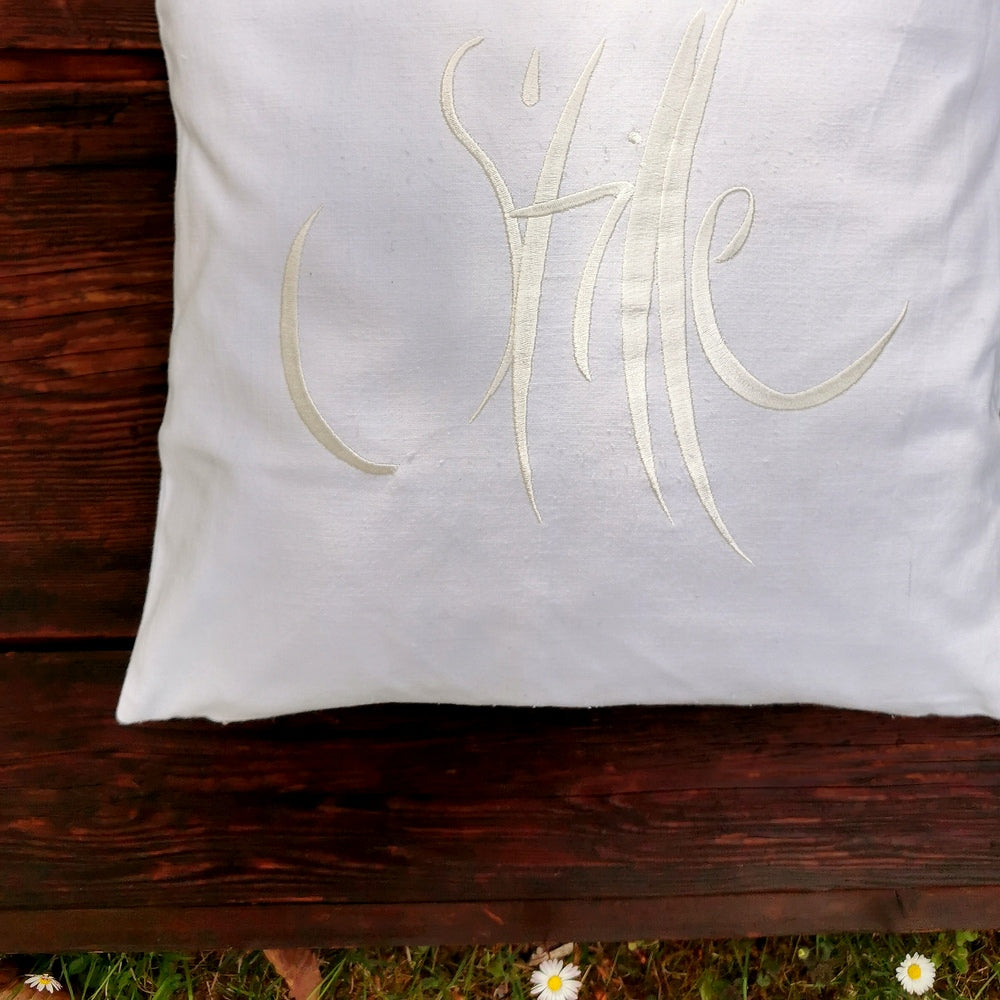 Kissenhülle Bauernleinen "Stille"