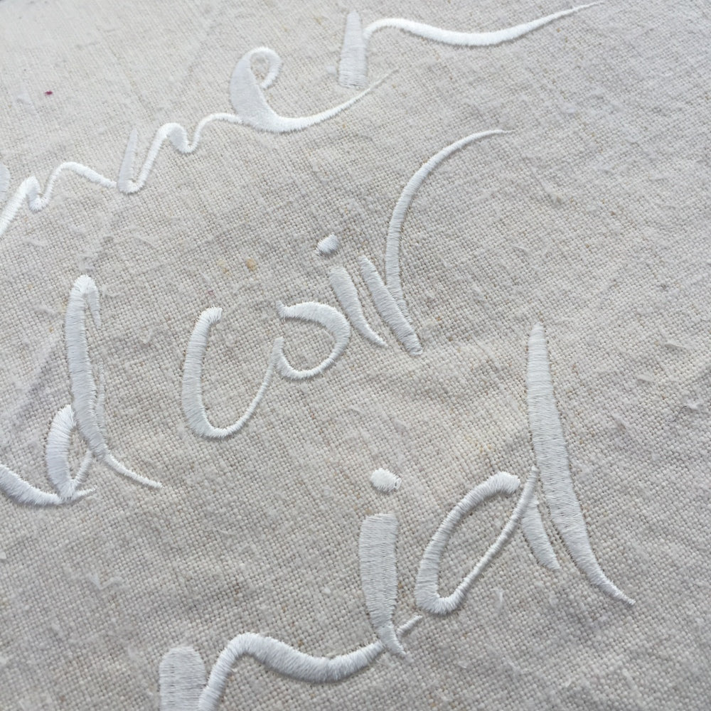 Kissenhülle Bauernleinen "Zusammen sind wir genial" Natur