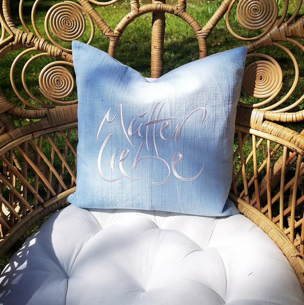 Kissenhülle Bauernleinen "MutterLiebe"