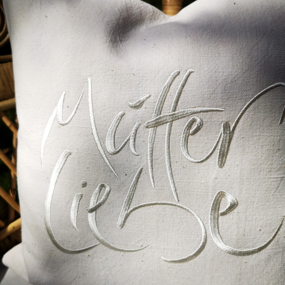 Kissenhülle Bauernleinen "MutterLiebe"